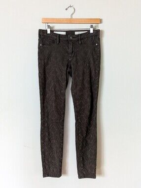 Pilcro And The Letterpress Brown Paisley Skinny Jeans